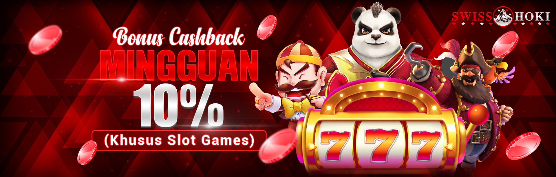 BONUS CASHBACK MINGGUAN 10%